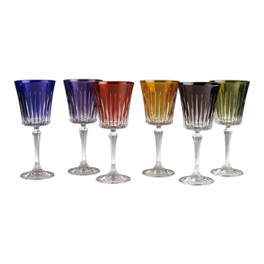 COFFRET DE 6 VERRES À VIN BLANC COULEUR - TIMELESS N°3