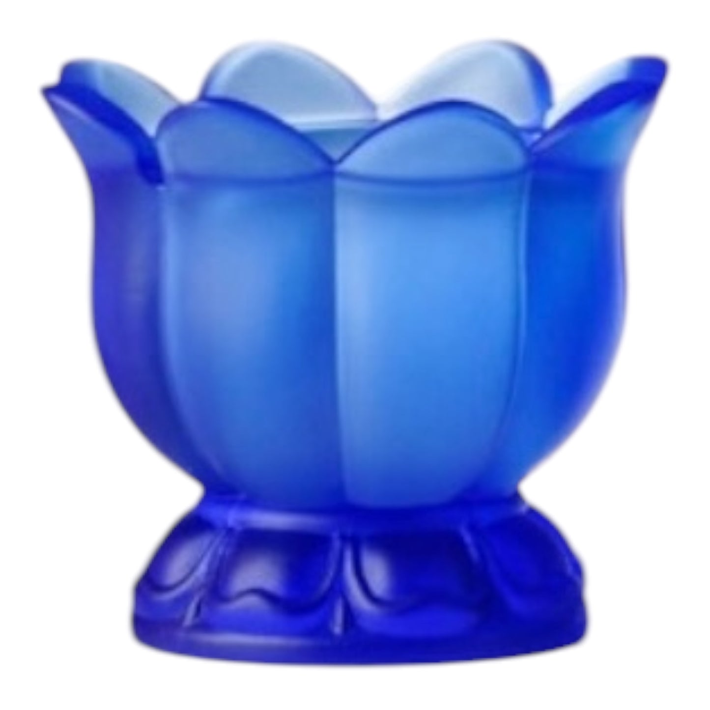 BOUGIE LOTUS BLEU FONCÉ PÂTE DE VERRE