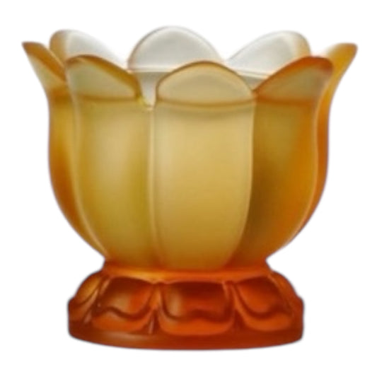 BOUGIE LOTUS ORANGE PÂTE DE VERRE