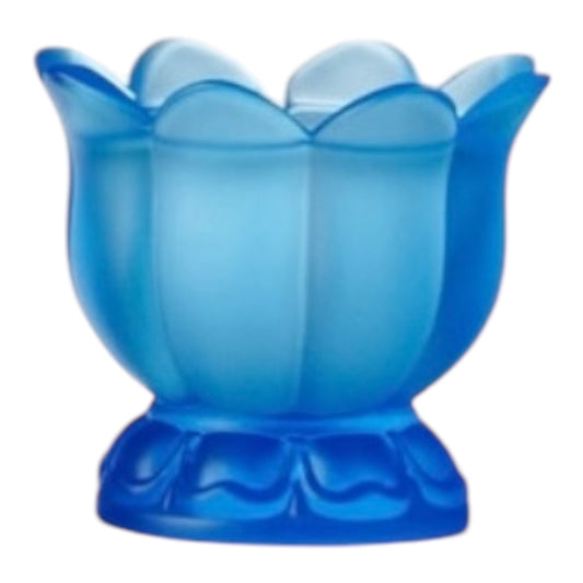 BOUGIE LOTUS BLEU AZUR PÂTE DE VERRE